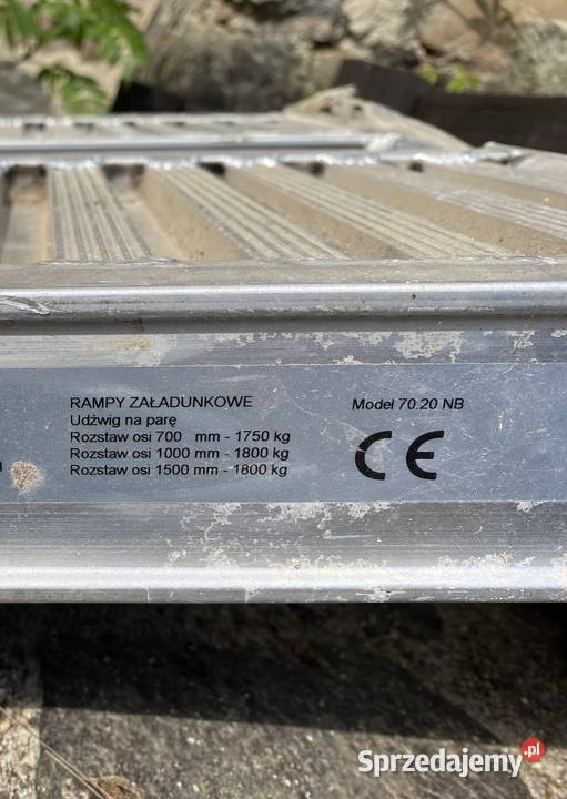 Najazdy aluminiowe 2m 1800 18t NOWE rampy Giżycko