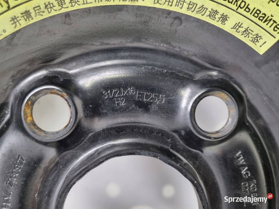 KOŁO DOJAZDOWE Audi Seat Vw Golf VI 12570 R16 Chełm