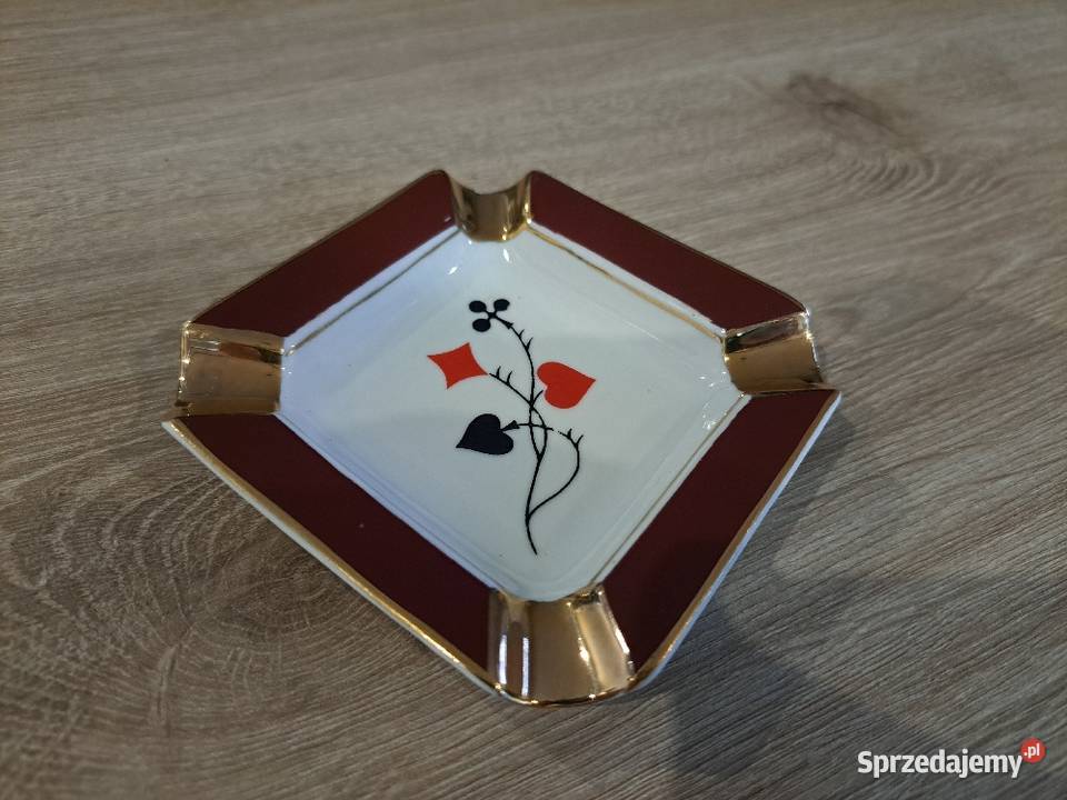 Stara Popielniczka Brydżowa Ćmielów Zestawu Radom