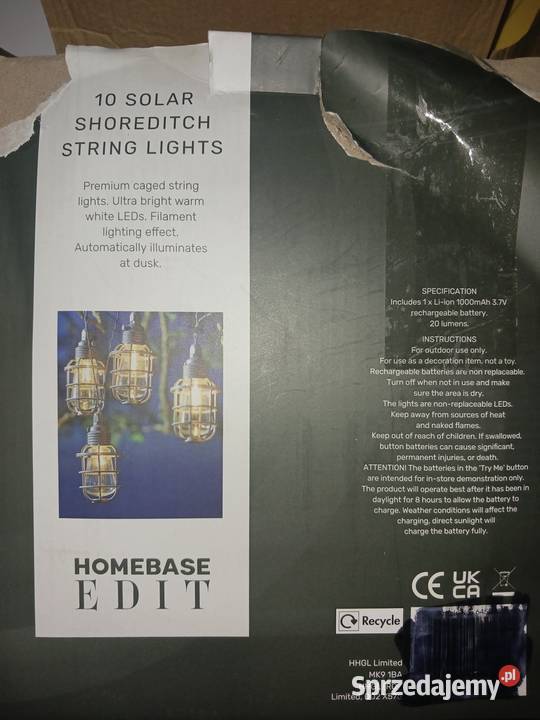 Łańcuch świetlny 10 sztuk wysyłka łódzkie