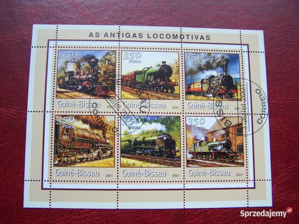 Gwinea Bissau 2001 CTO Transport Pociągi Stare Kolekcje