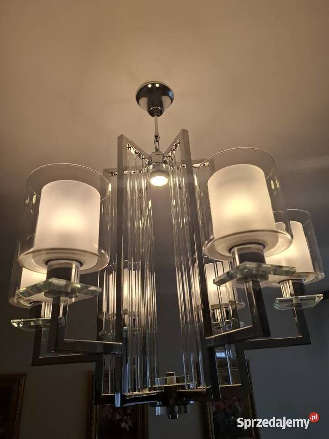 Lampa wisząca nowoczesna chromowana Manhattan Oświetlenie Łódź