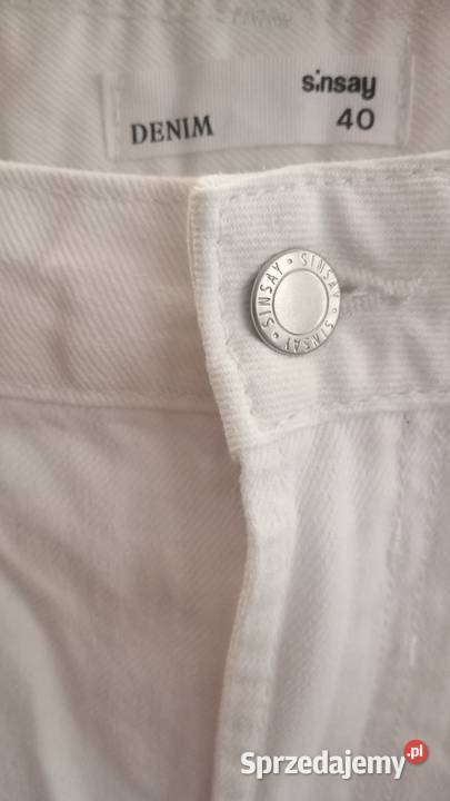 Białe jeansy petite szeroka nogawka podlaskie Białystok