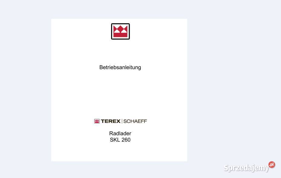 TEREX TL65 SKL200 SKL160 TL65 SKL260 instrukcja Kielce