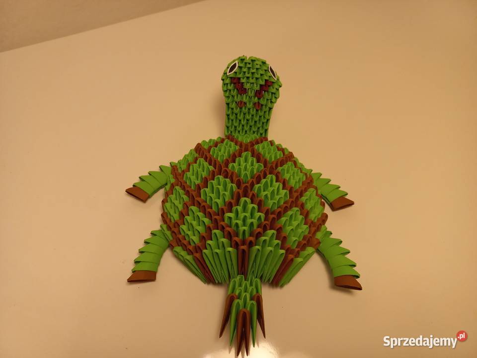 Duży żółw gad zwierzę handmade rękodzieło Puławy