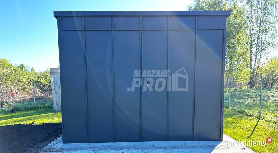 Garaz blaszany 35 m brama dwuskrzydłowa blacha wielkopolskie Turek
