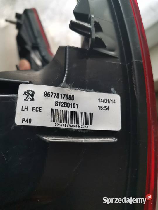 PEUGEOT 308 II T9 LEWA LAMPA TYŁ 9677817680 Międzychód sprzedam
