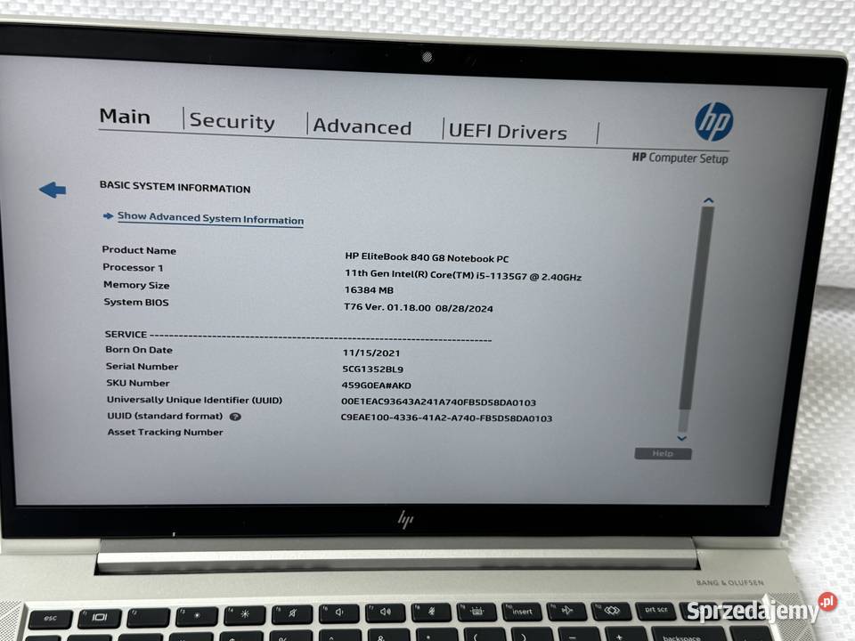 Laptop Elitebook HP 840 G8 i51135G724GHz 16GB małopolskie
