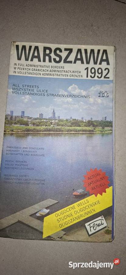 Warszawa 1992 plan miasta kolekcjonerskie Łęczyca
