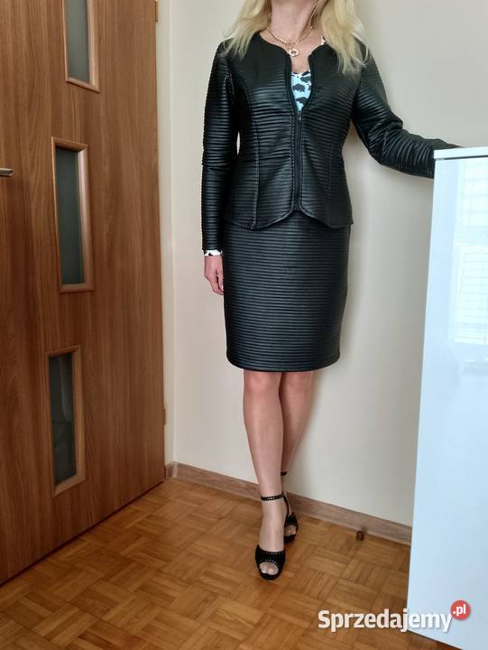 ELEGANCKI trzyczęściowy komplet żakiet kamizelka Inny materiał sprzedam