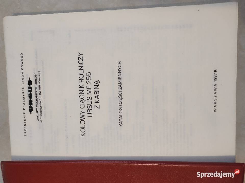 Katalog MF Massey Ferguson 255 z kabiną PRLu