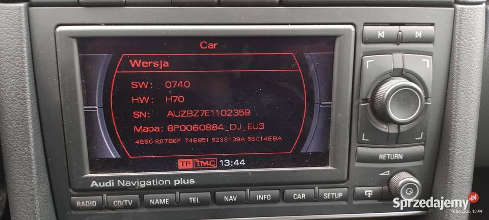 Radio nawigacja Audi Navigation Plus RNSE menu