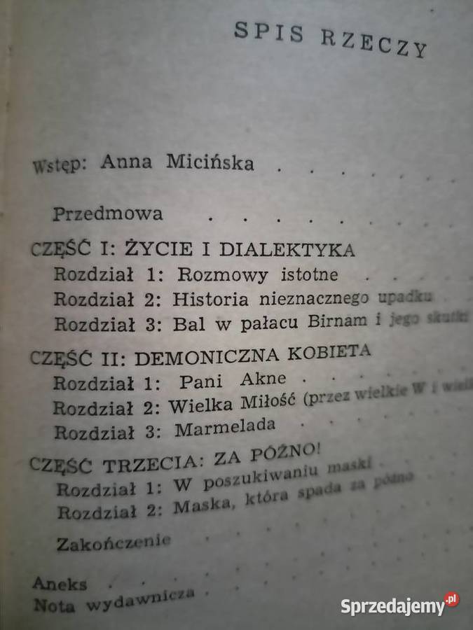 Upadki Bunga czyli demoniczna kobieta książki Warszawa