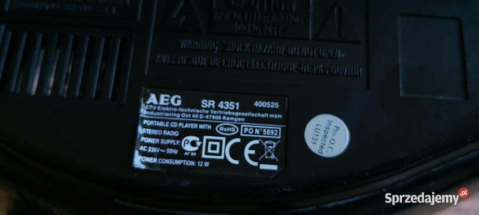 Niezawodny Boombox AEG SR 4351 CD Radio Stereo kujawsko-pomorskie