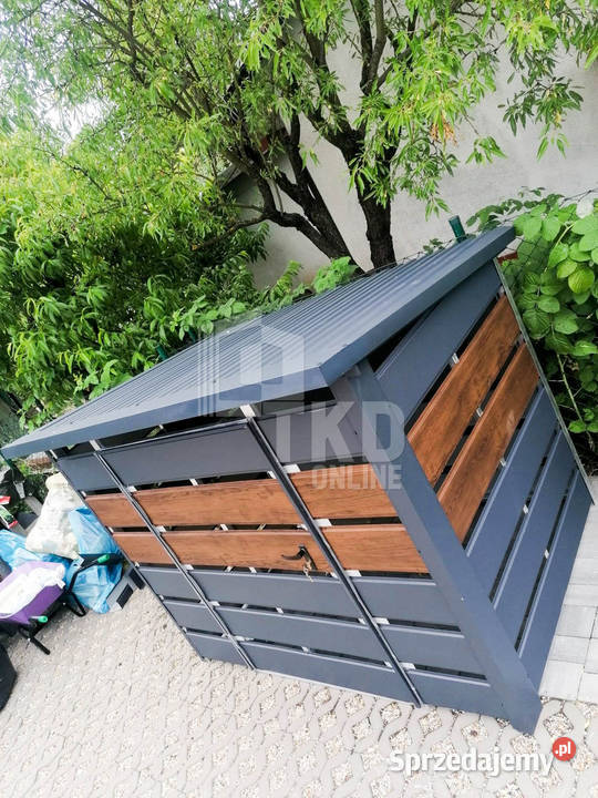 Wiata śmietnikowa 2x1m Schowek ogrodowy na