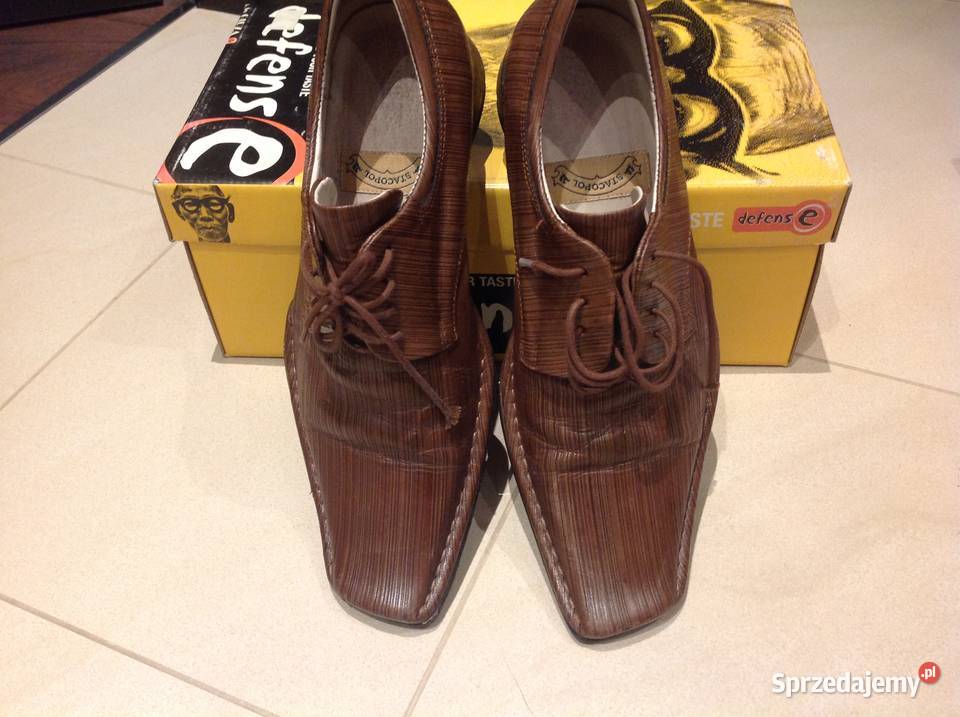 Buty brązowe skórzane męskie STACOPOL r 39 Nowa Sól