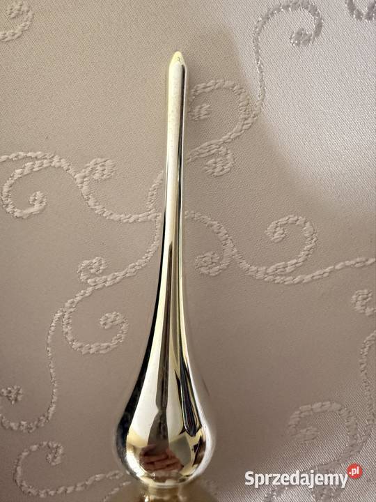 Szpic Czubek Choinkowy Srebrny Szkło Dmuchane śląskie Czerwionka-Leszczyny