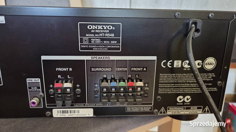 Amplituner 51 Onkyo HTR548 Toruń