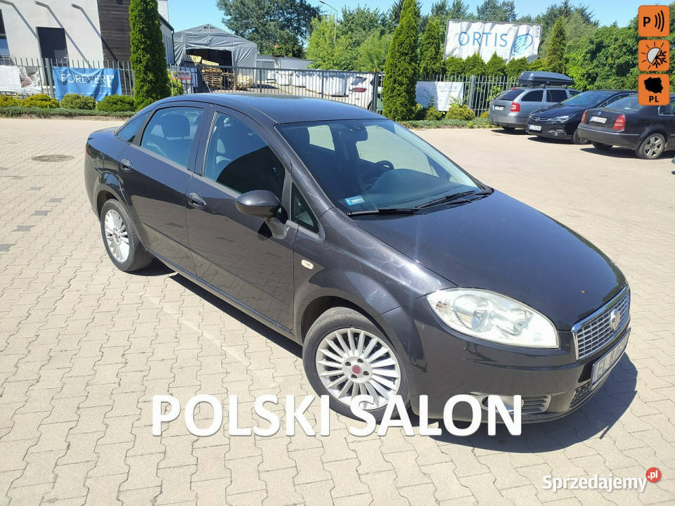 Fiat Linea 14 TJet 120 Salon Polska czarny łódzkie Łódź sprzedam