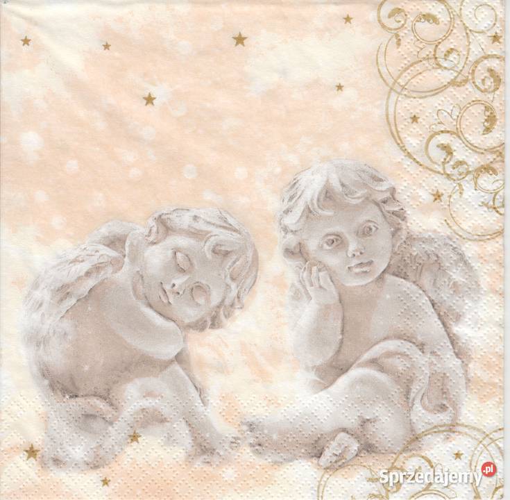Dekupaż serwetki Aniołki Anioły Boże Narodzenie świętokrzyskie Skarżysko-Kamienna