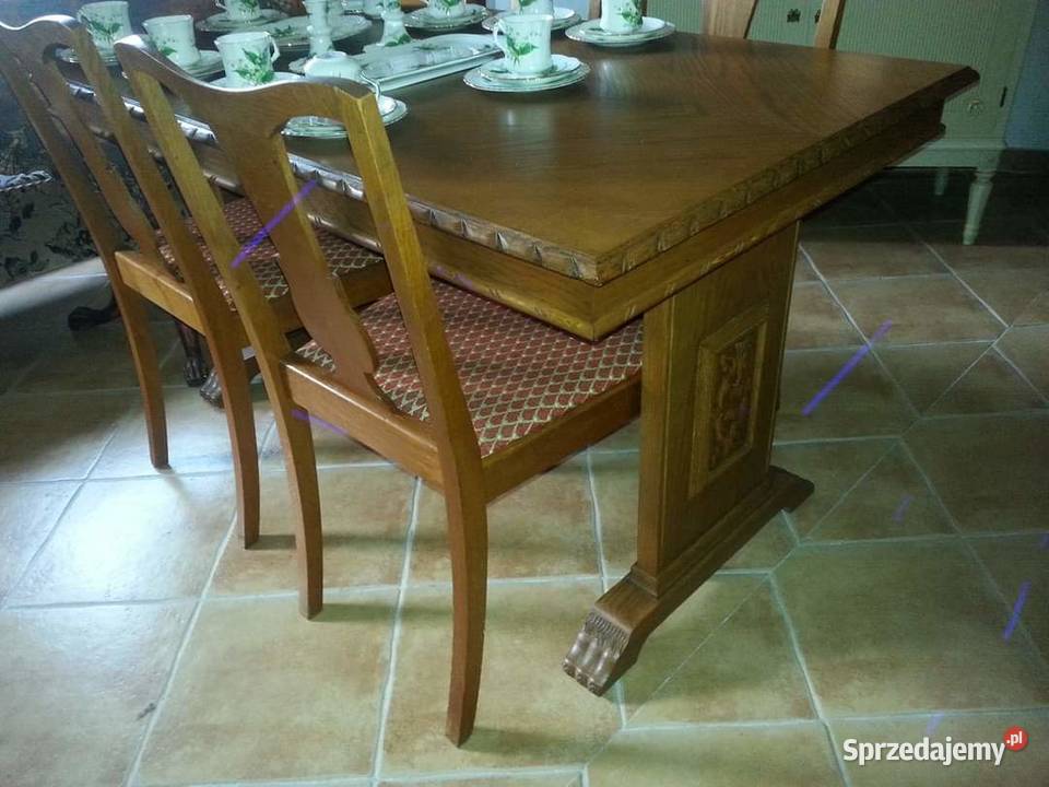 Komplet stół z 4 krzesłami
Dębowy Gdańsk sprzedam