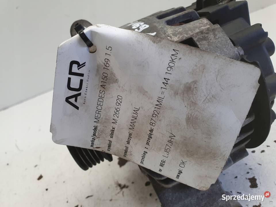 ALTERNATOR Mercedes W169 15 8V 90A A2661540802 osobowe Chełm
