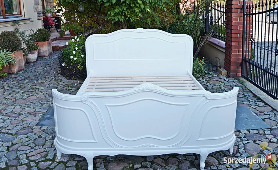 Łóżko stylowe ludwik białe klasyczne 156x218 Kalisz sprzedam