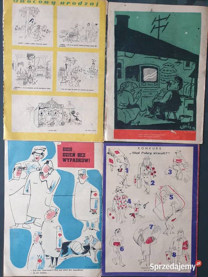 Szpilki Magazyn Satyryczny PRL 8 numerów 1958 Gdynia