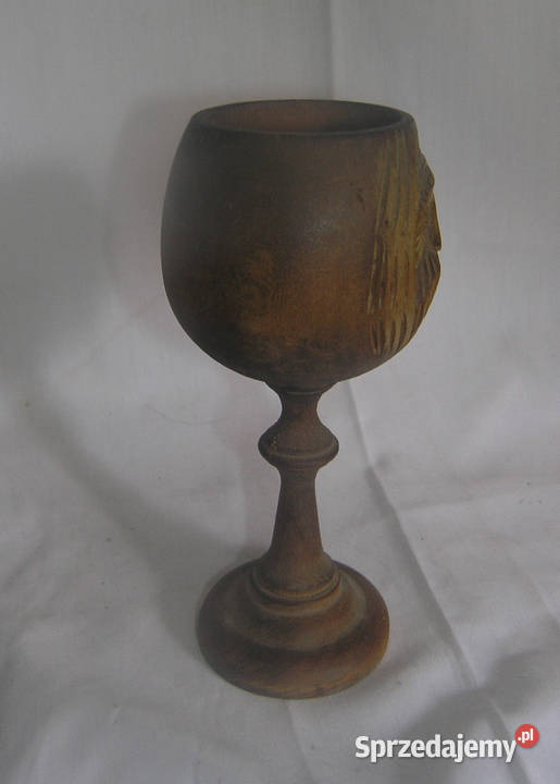 kielich rzeźbiony vintage głowaD20vin Bartków