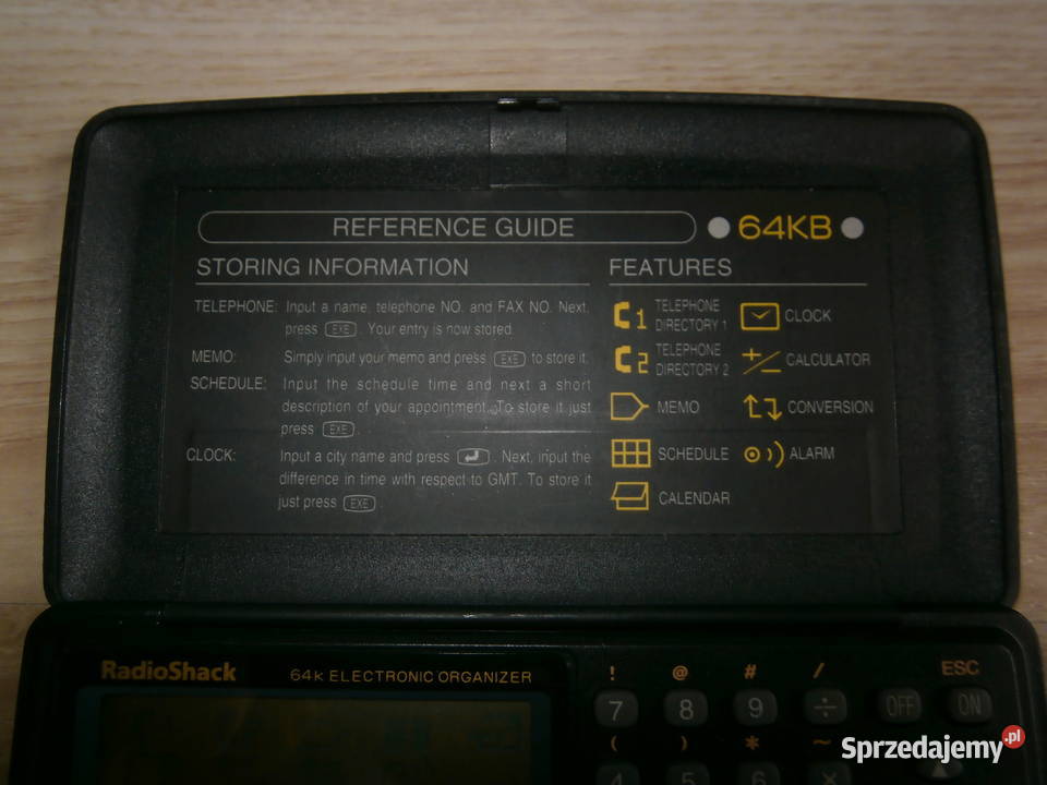 RADIOSHACK EC387 64K ELECTRONIC ORGANIZER Pozostałe Łódź