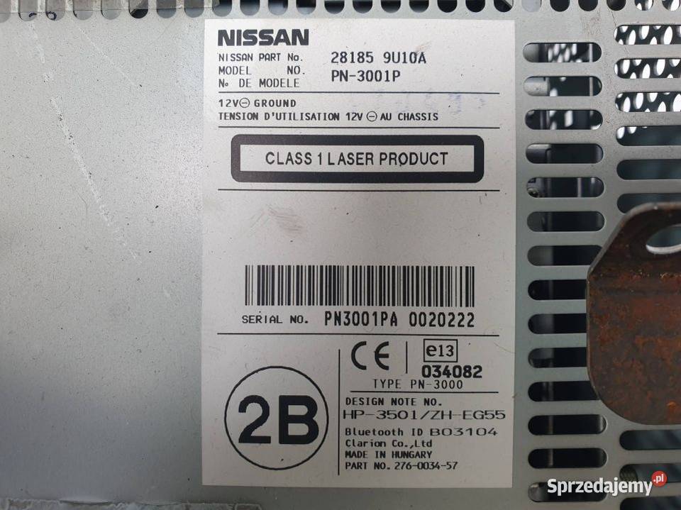 RADIO NISSAN NOTE 281859U10A Lipno