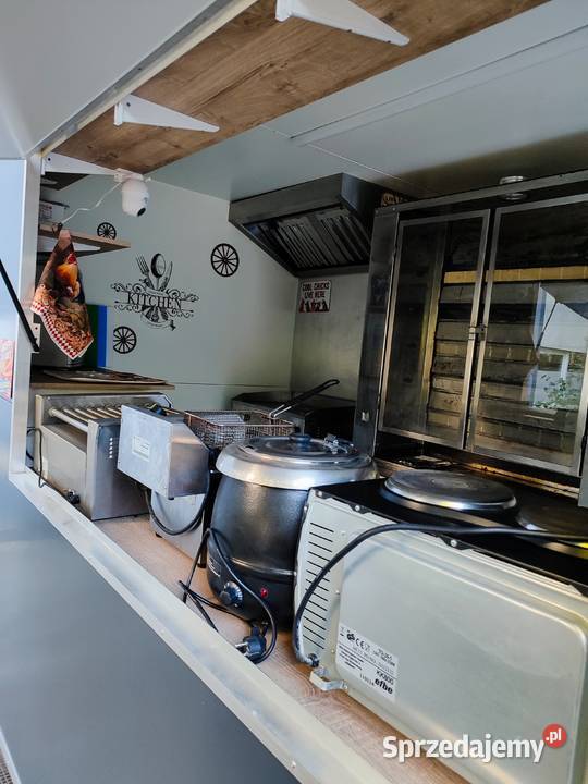 Przyczepa gastronomiczna 4x2mkurczak z rożnafood gastronomiczne Gastronomiczne Wrocław