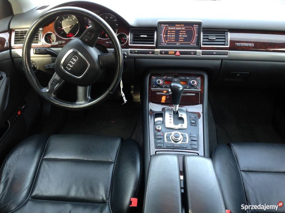 Audi A8 D3 2006 42 Benzyna Quattro Full Zadbany skórzana tapicerka A8 Olsztyn sprzedam