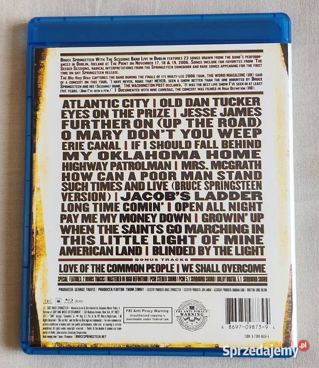 Bruce Springsteen live in Dublin bluray