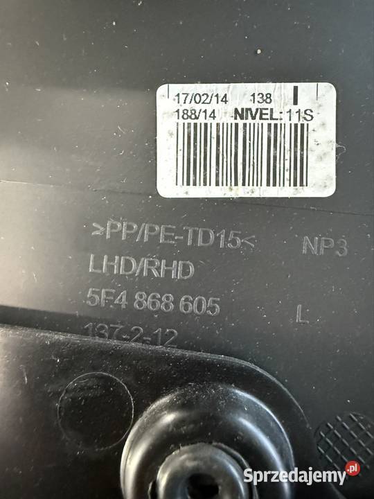 Seat Leon 5F Boczki Poszycie drzwi tylnych osobowe Radlin