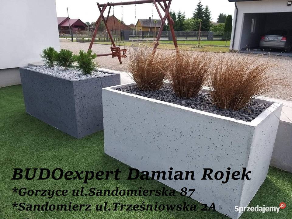 Donica ogrodowa tarasowa betonowa 40x40x40 beton podkarpackie Stalowa Wola