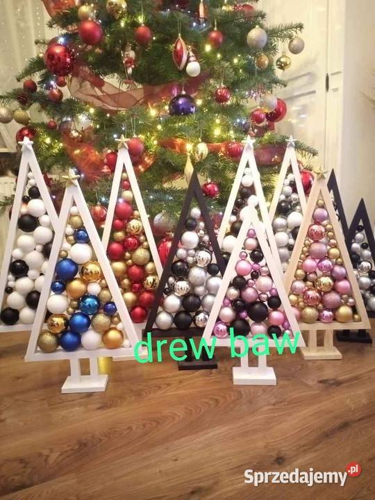 choinki drewniane Boże Narodzenie święta Boże Narodzenie Wyposażenie wnętrz Kalety