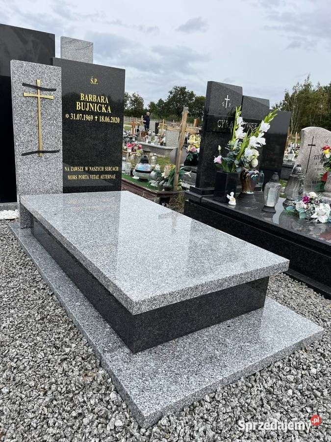 Nagrobek POMNIK GRANIT STRZEGOM Z MONTAŻEM Pozostałe usługi Konary