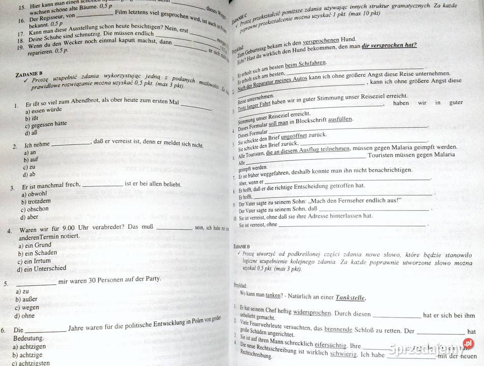 Język niemiecki Informator maturalny Matura 1999 Chełm