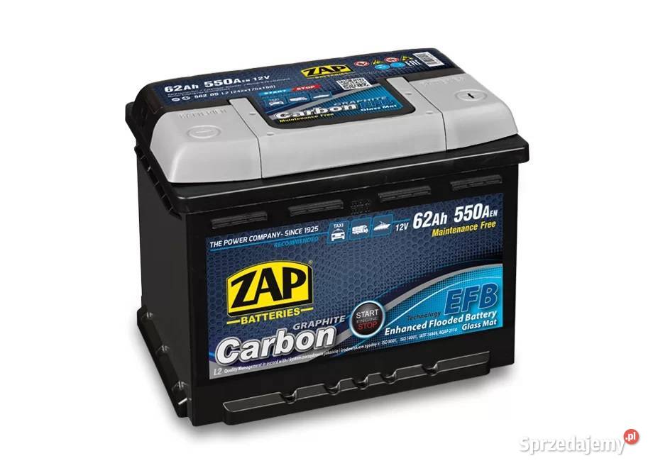 Akumulator ZAP CARBON EFB STARTSTOP 62Ah 550A Radom