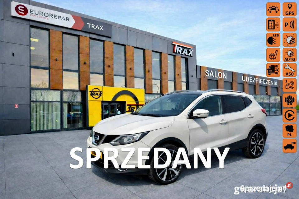 Nissan Qashqai 12 DIGT TEKNA Krajowy elektryczne lusterka Łódź
