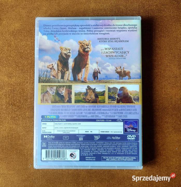 Film na DVD Mufasa Król Lew Ciechocinek sprzedam