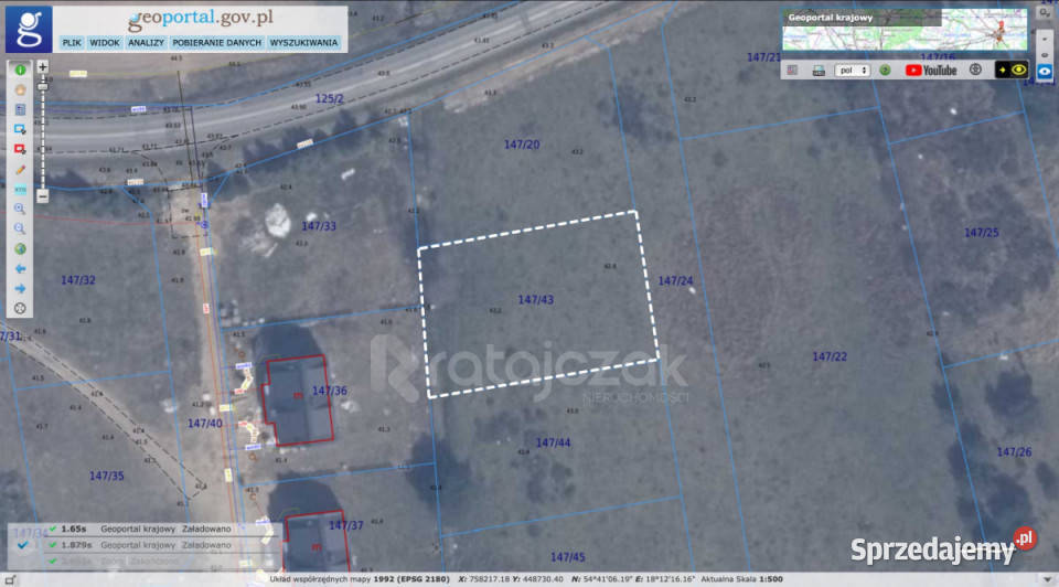 Działka Wielka Piaśnica Kaszubska 1099m2 pomorskie