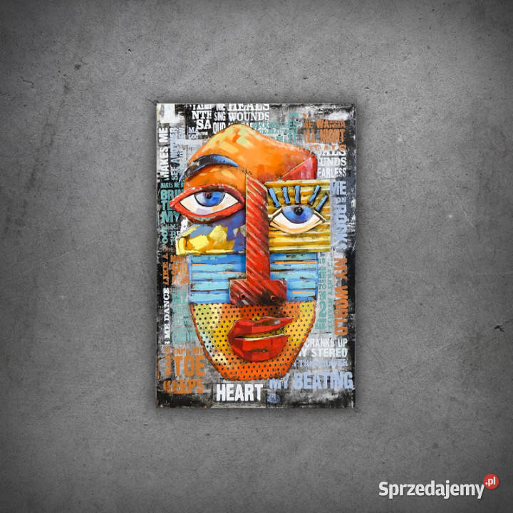 Obraz metalowy 3D LOFT KUBIZM 60x90 Chmielnik