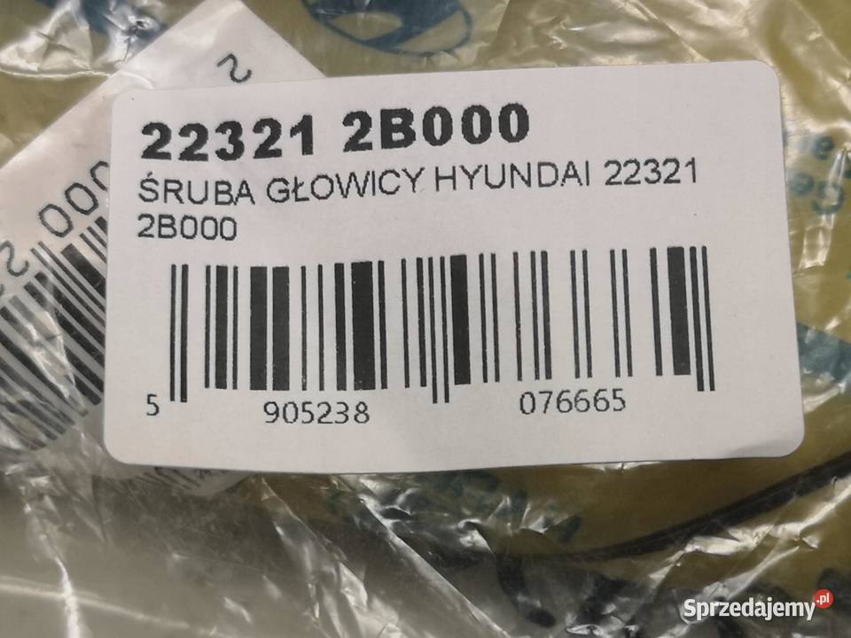 ŚRUBA GŁOWICY KIA SPORTAGE III 16 GDI 2011