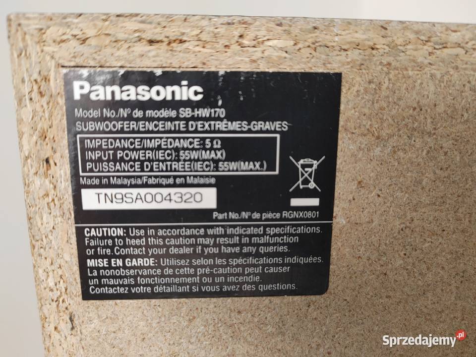 Panasonic SAPT170 51 DVD Home Theater adapter 5.1 Zestawy kina domowego Kraków