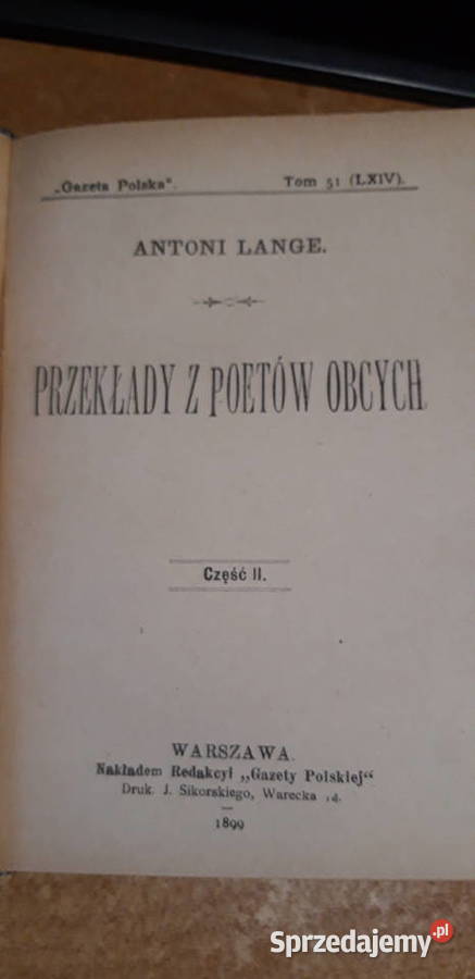 PRZEKŁADY Z POETÓW OBCYCH12 ALANGE Wwa1899OPRpsk Iwno