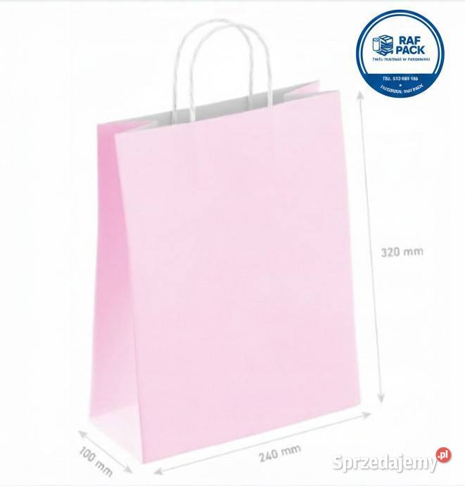 Torba papierowa premium RAF PACK 100 sztuk Radomsko