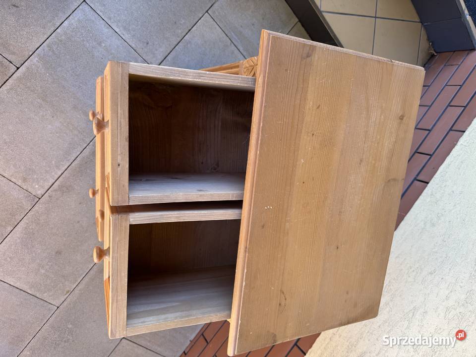 Szafka drewniana sosnowa z szufladami stolik Sulbiny