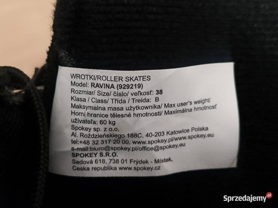 Wrotki Klasyczne Damskie Spokey Ravina Black 38 Gostynin